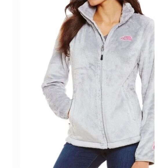 White pink northface osito full zip up fleece jacket/coat xs & small - Picture 11 of 11